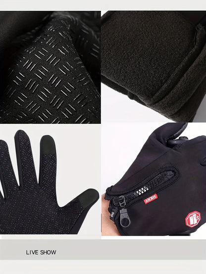 Warm Winter Gloves - Unisex - Outdoor, Cycling, Driving, Motorcycle, Cold Gloves Windproof Non Slip Gloves