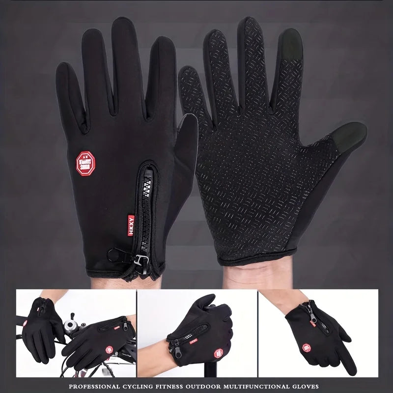 Warm Winter Gloves - Unisex - Outdoor, Cycling, Driving, Motorcycle, Cold Gloves Windproof Non Slip Gloves
