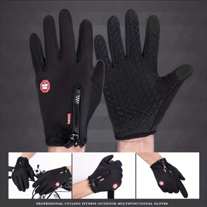 Warm Winter Gloves - Unisex - Outdoor, Cycling, Driving, Motorcycle, Cold Gloves Windproof Non Slip Gloves