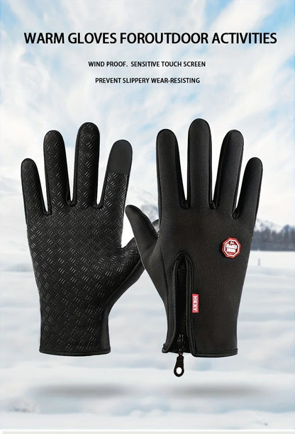 Warm Winter Gloves - Unisex - Outdoor, Cycling, Driving, Motorcycle, Cold Gloves Windproof Non Slip Gloves
